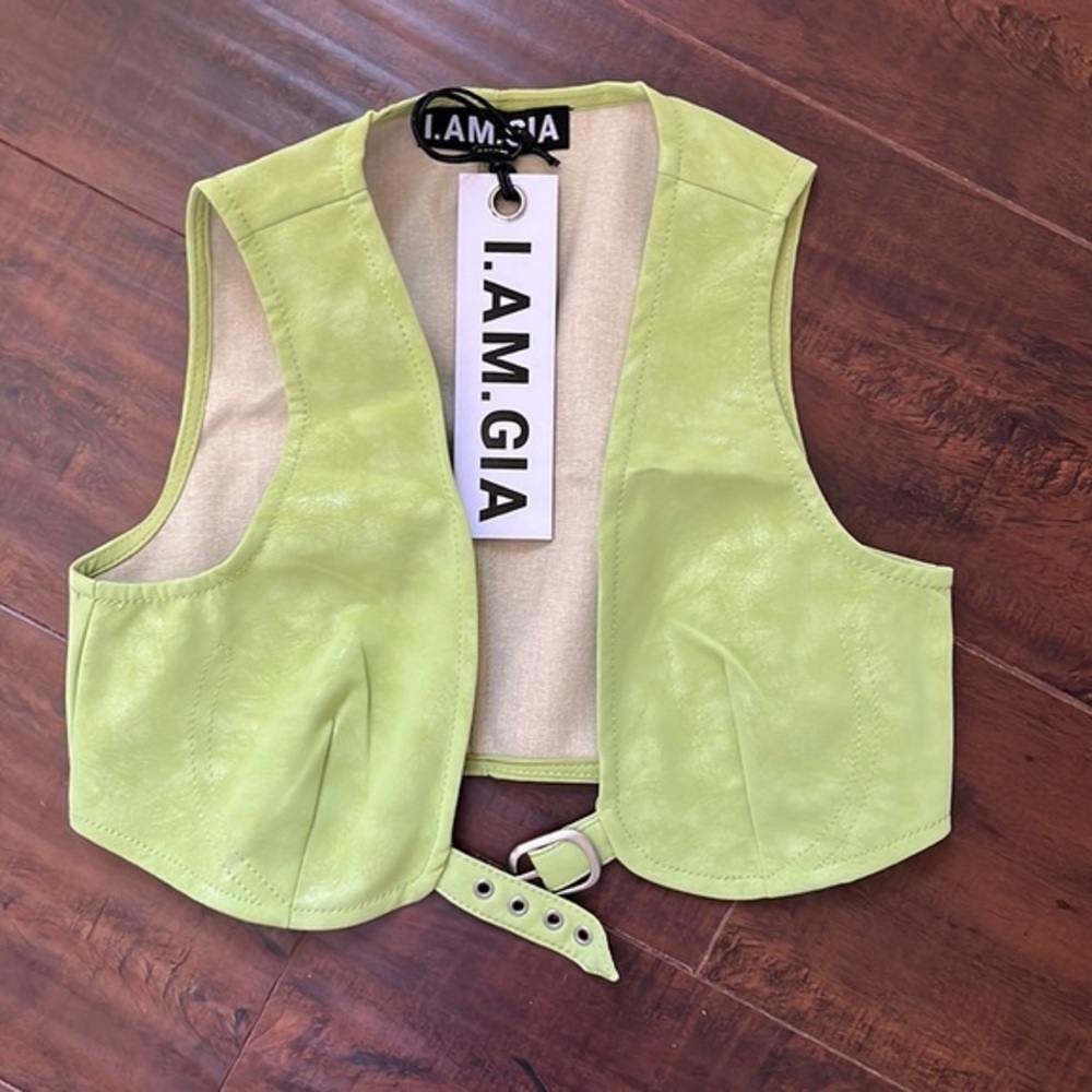 New I AM GIA TOP VEST SIZE XXS GREEN